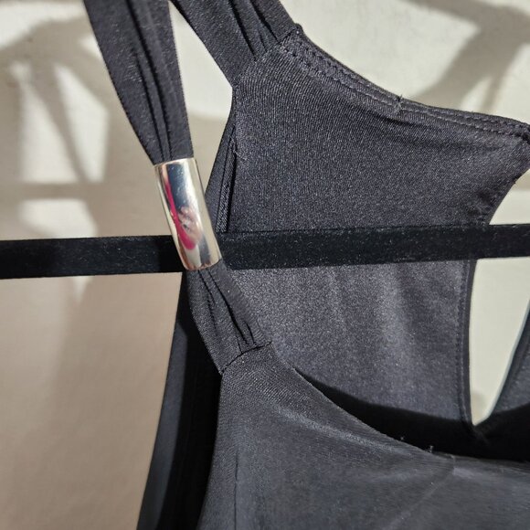 White House Black Market Dress Womens Small Black Sleeveless Maxi Dress Keyhole - Picture 7 of 13